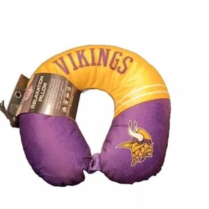 NFL Vikings Travel Pillow Neck Support Official NFL Gear New